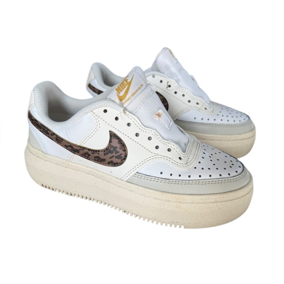 Nike Shoes - Nike Court Vision Alta White Archeo Brown Light Bone Athletic Sneaker, Size 7